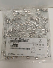 LOT OF 100 NEW OLD STOCK LITTELFUSE 6A 250V FUSES 0312006.MXP