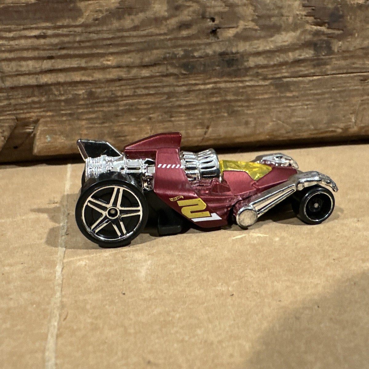 Hot Wheels Big Wheels Race Car 2018 Mattel FYB42 Rare Silver