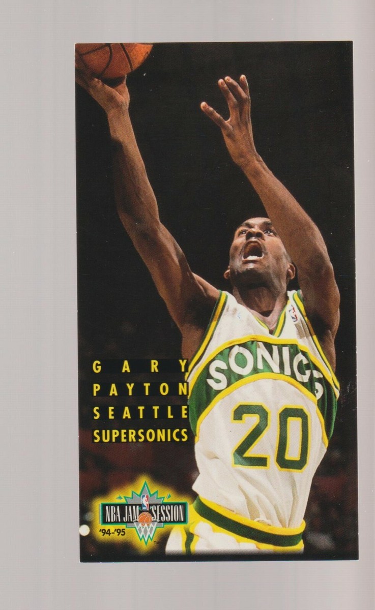 1994-95 Fleer NBA Jam Session #181 Gary Payton card, Seattle Supersonics HOF
