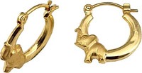 Creolen Elefant Echt Gold 333 Kinderohrringe 8 Karat Gelbgold QualitäT