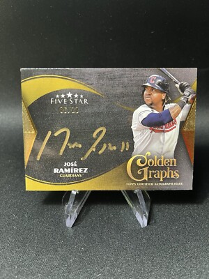 2024 Topps Five Star #GG-JR Jose Ramirez Golden Graphs Auto Gold /10 Cleveland 