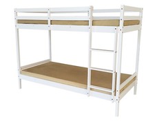 Image of Mecor 3FT Single Bunk Bed - 120/150kg Capacity - Kids/Teens/Adults - Grey/White