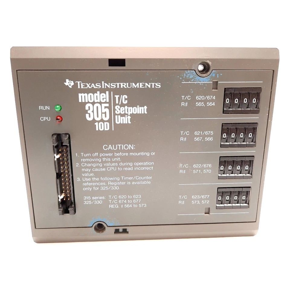Texas Instruments 305-10D Timer Counter Setpoint Unit, 4x 4-Digit Thumbwheels - Image 2 of 4