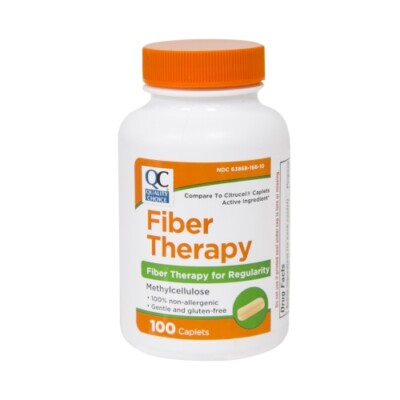 5 Pack Quality Choice Fiber Therapy for Regularity Methylcellulose 500mg 100 Cap