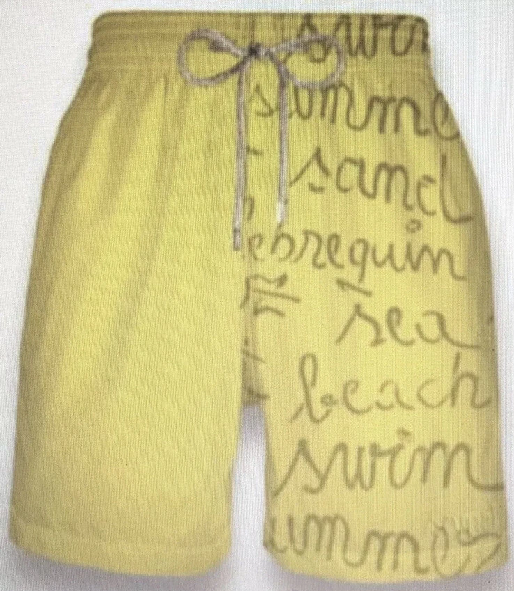 New Vilebrequin MOOREA WATER-REACTIVE SAND Swim Trunks- 2XL MEN- YELLOW - XXL - Image 3 of 4