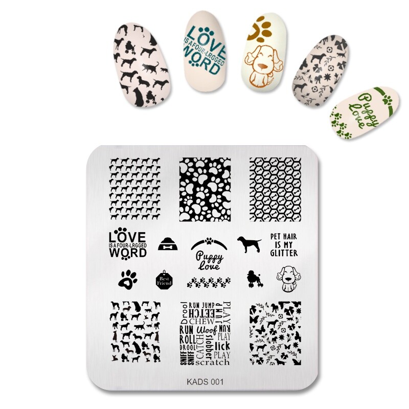 KADS Nagelstempel-Set Mit Halter – Kreative Stempelplatten Für Tolle Nail Art Designs
