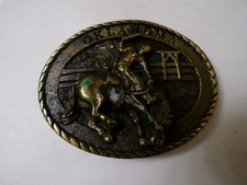 Oklahoma Rodeo, Belt Buckle, In Leather Pouch, Numbered LA-1470 SC-48 