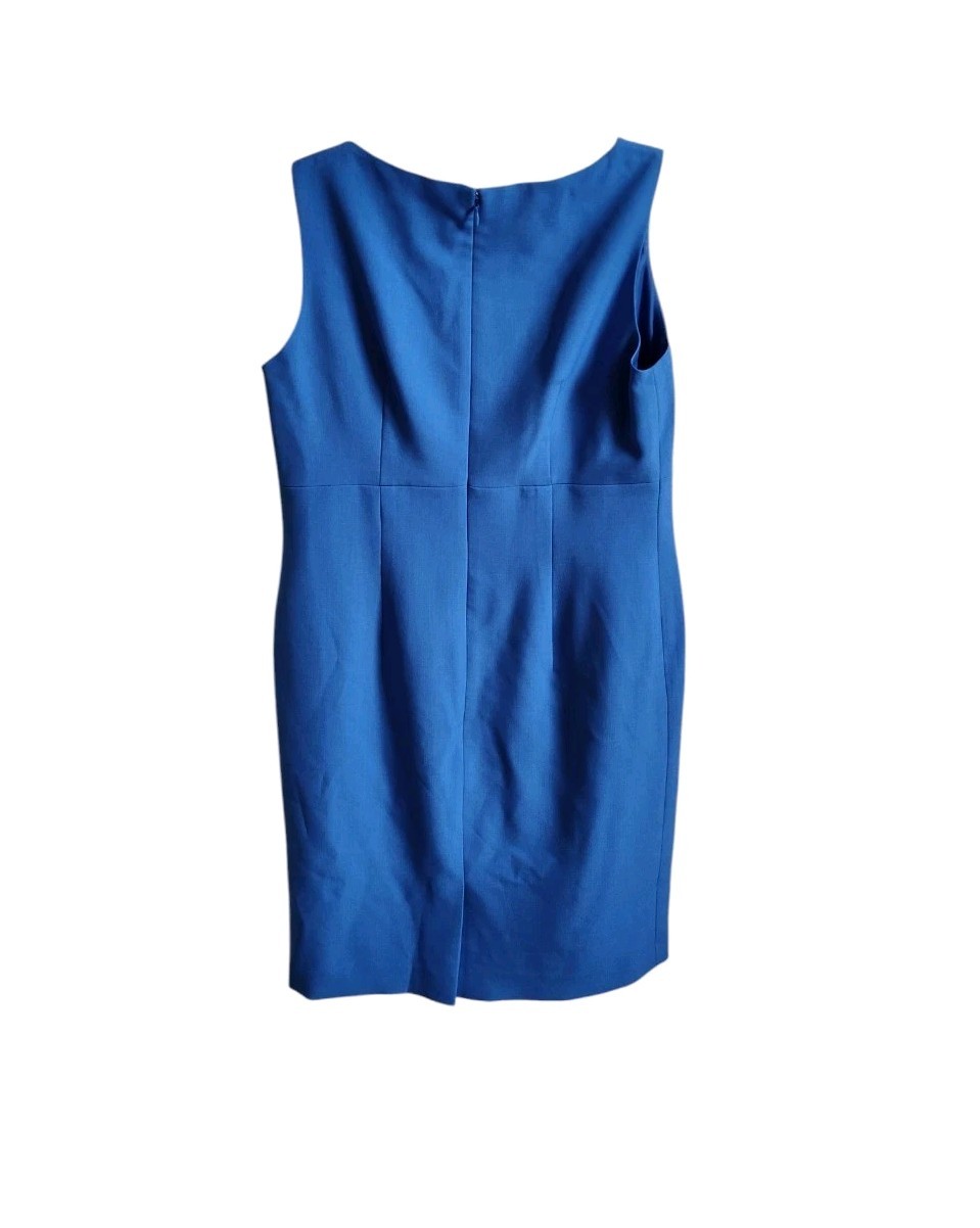 Le Suit Dress Suit Open Front Jacket & Sheath Dress Suit Size 2P Cornflower Blue