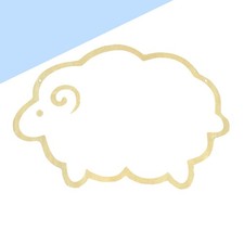 Miroir mural acrylique Cadre en bois miroir suspendu en forme de mouton