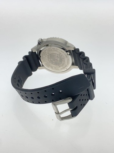 Citizen Eco-Drive E168-S126126 Date Blk Argent Divers 200M Solaire Montre Hommes - Photo 4 sur 6