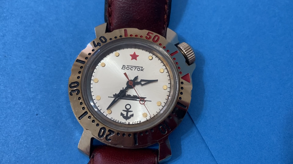 Orologio vintage marina sovietica Vostok military watch Boctok