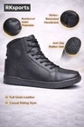 rksports 1002 new trainer black brown leather motorcycle motorbike boots