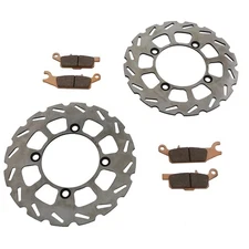 Brake Rotors & Brake Pads fit Yamaha Kodiak 700 2016 - 2025 Front by Race-Driven