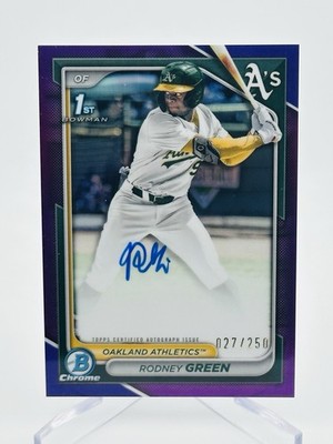 2024 Bowman Draft Chrome Rodney Green 1st Purple Refractor Auto /250 #CPA-RG