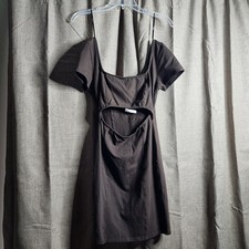 Forever 21 Mini Dress Size M Brown With Opening In Front