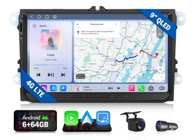 CAM+9 inch QLED 6+64GB Android Auto for VW Beetle Car Stereo Radio Apple CarPlay