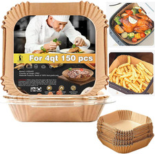 4QT Disposable Air Fryer Liners, 7 Inch Parchment Paper for 3-5QT