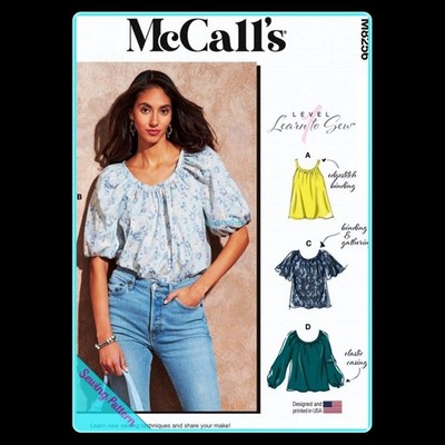 McCalls 8256 Uncut-FF  2022 Women's Plus Pattern sz:XS-XXL 4-26 Top