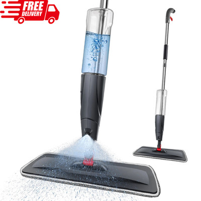 Spray Mop mit 700ml Tank - Mikrofaser Flachmopp für Nass- & Trockenbodenreinigung
