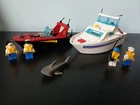 2 Vintage Lego Sets #4011 Cabin Cruiser  and #6679 Dark Shark