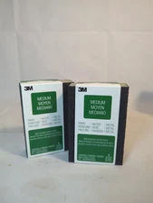 Lot Of 2 3M Medium Sanding Sponge Wet Or Dry Paint, Wood, Or Metal 3.75x2.6x1