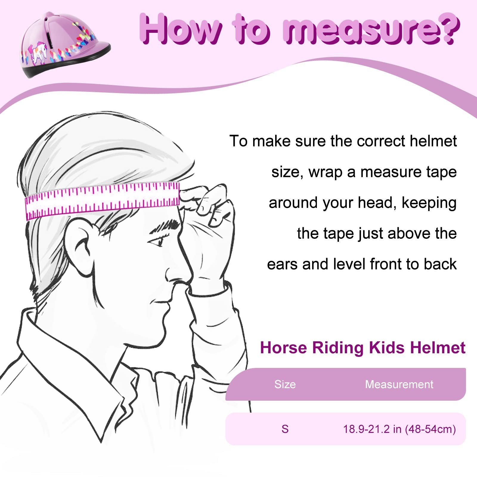 Adjustable Horse Riding Kids Helmet Equestrian for 2 to 6 Years Old, S Size a...