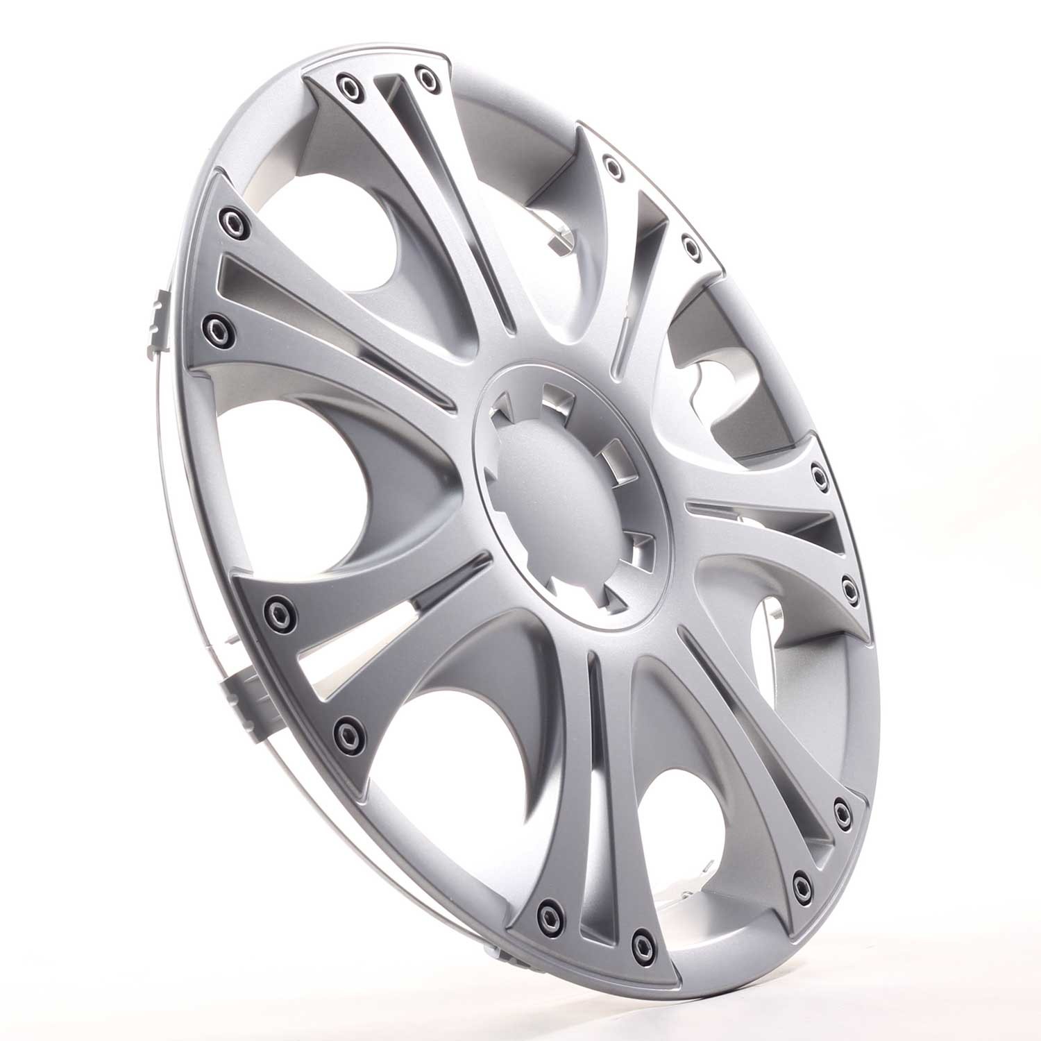 4x Wheel Trims 14 Inch Hub Caps Covers ""Aruba"" silber for Audi Daewoo Hyundai Le