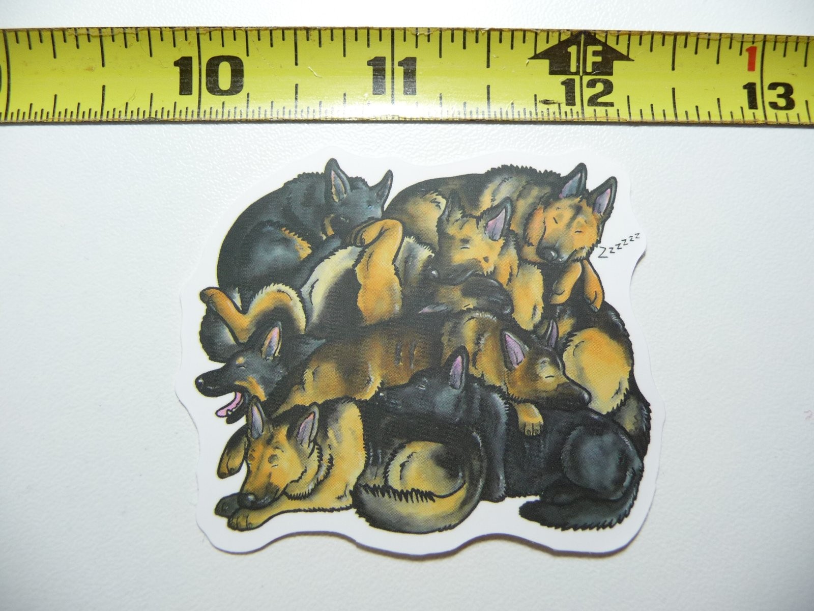 German Shepherd Sleeping Dog Group Pet Decal Sticker