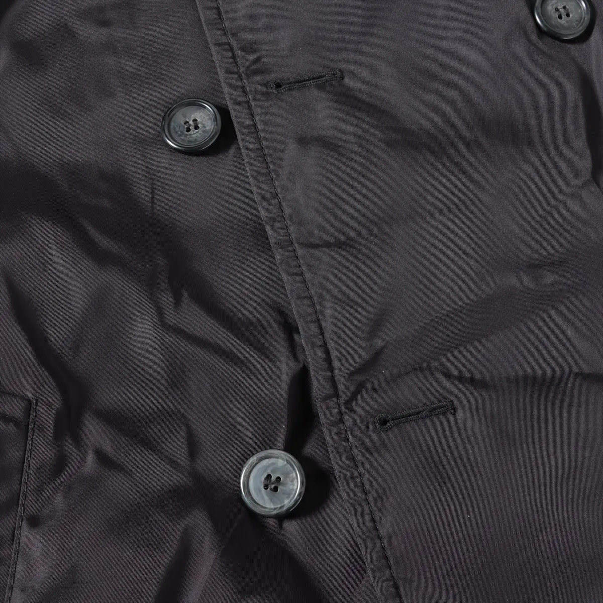 Prada 14 years Nylon Trench Coat 52 Men's Black  UGW604 detachable belt thumbnail 3