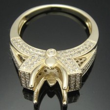 6mm Round Shape Semi Mount Ring 925 Sterling Silver Solitaire Women Ring