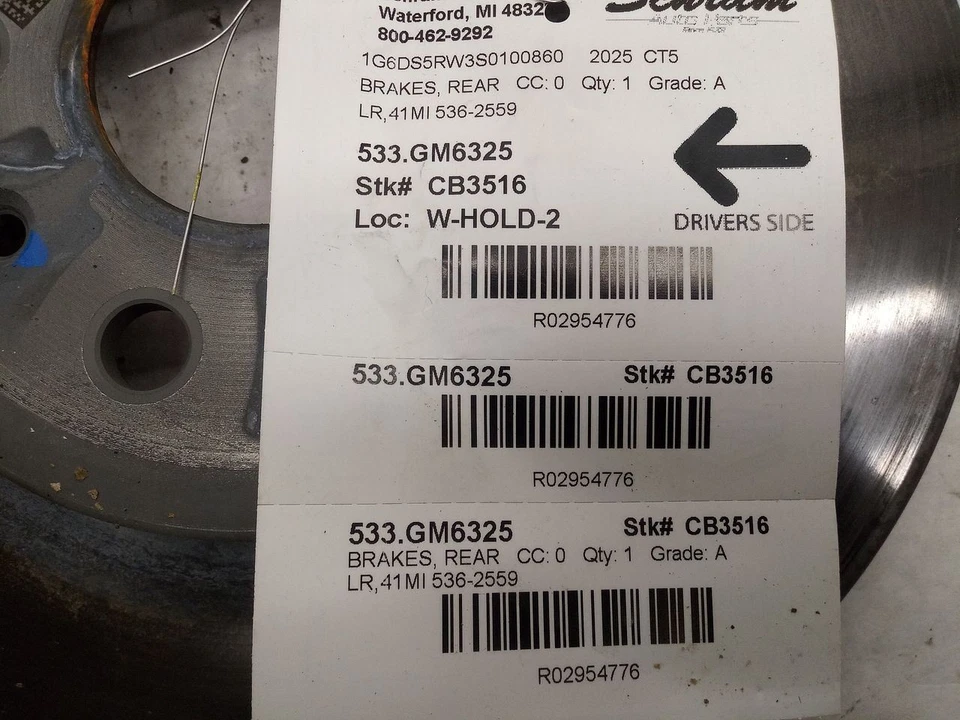 Rotor de freno trasero para Cadillac CT5 2025 2954776 Foto 4 de 4