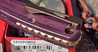 Spyderco Paramilitary 2 - S45VN 3.44'' MICARTA CUSTOM ''Mahogany Rose''+ Rose Ti !!