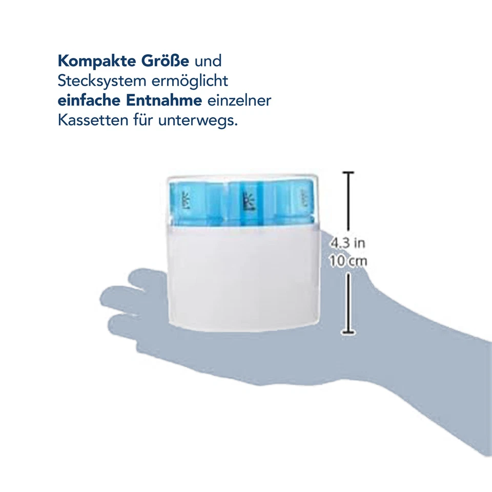 Tablettenbox mit Tablettenteiler und Mörser 7 Tage, Medikamentenbox 28-Fächer - Bild 4 von 4