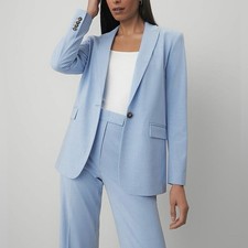 Ann Taylor Blue Single Button Longline Blazer NWOT