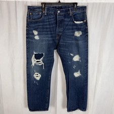 Levi s 501 XX Men s Jeans 40x30 40x29 Straight Leg Blue Denim Button Fly Faded