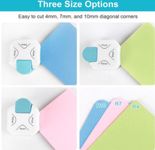 3 in 1 Corner Rounder Punch R4 R7 R10 Paper Cutter for Scrapbook Card Crafts-USA