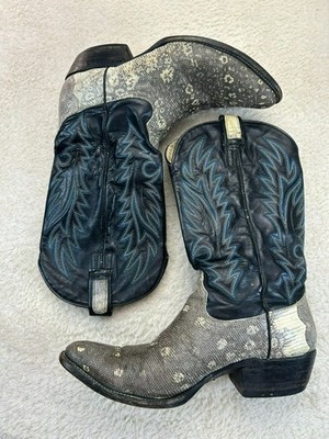 Coyote Joe Boots Snakeskin Leather Western Cowboy Boots Made In Mexico
