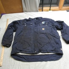 Carhartt FR Jacket Mens XL Blue Full Swing Flame Resistant Workwear 102182-41