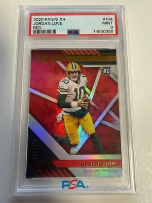 2020 PANINI XR Jordan Love ROOKIE Red PSA 9 10/249 JERSEY # MATCH PACKERS FM