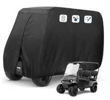 Golf Cart Cover Waterproof, 420D Fabric Fit for 2 2/4 Passenger Cart Black