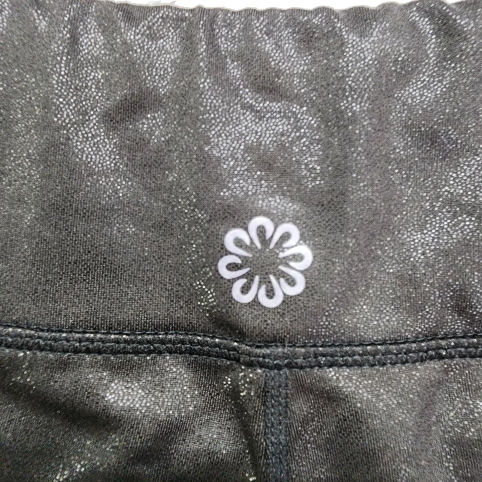 Calça legging feminina Pro Player 3X preta brilhante iridescente cropped treino ioga - Imagem 4 de 4