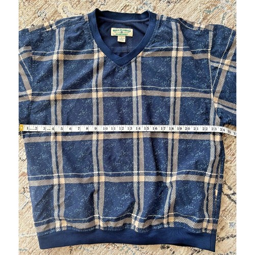 Vintage Windbreaker Herren groß blau kariert Golf Tennis Pickleball adrett sportlich - Bild 8 von 10