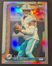 2025 Topps Chrome Football Zach Wilson Refractor #189 Dolphins