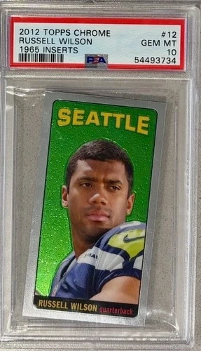 2012 Topps Chrome #12 Russell Wilson 1965 Inserts Seahawks Rookie RC PSA 10