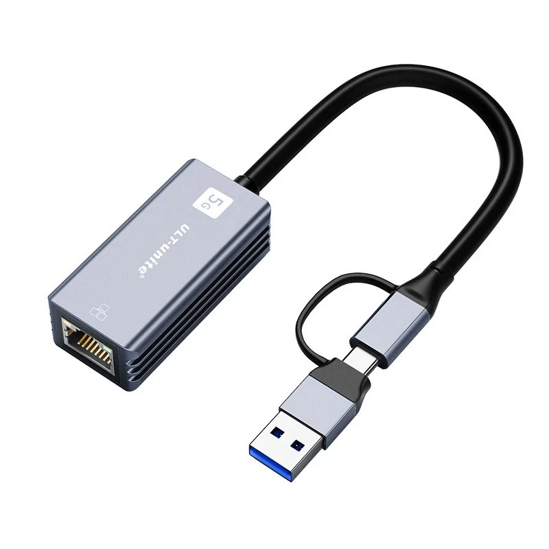 USB C to 5G Ethernet Adapter USB 3.2 Type A/Type C to 5 Gigabit Ethernet Adapter - Image 4 of 4