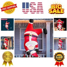 6 FT Tall Hanging Christmas Santa Inflatables Decoration, Christmas Inflatabl...