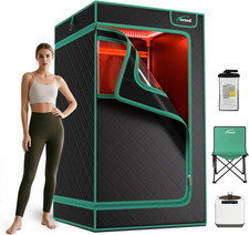 Red Light Infrared Sauna with Red Light Therapy for Home,Portable Red Light Stea