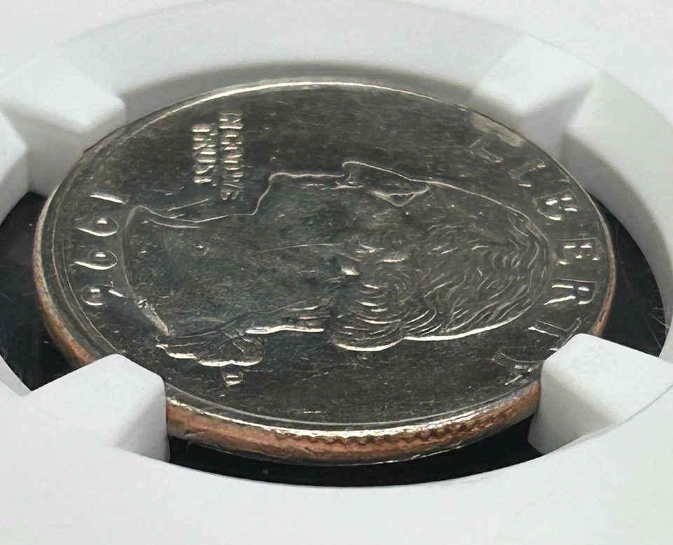 1996 D Quarter Mint Error Uncirculated Railroad Rim North East Error Coll NGC - Image 4 of 4