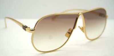 NEW MIU MIU Sunglasses MU A56S 5AK90L Gold Metal Gradient Retro