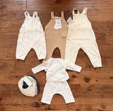 NWT Zara Baby Boy Lot 0-12 Months Clothes Romper Neutral Minimal Set New Cotton
